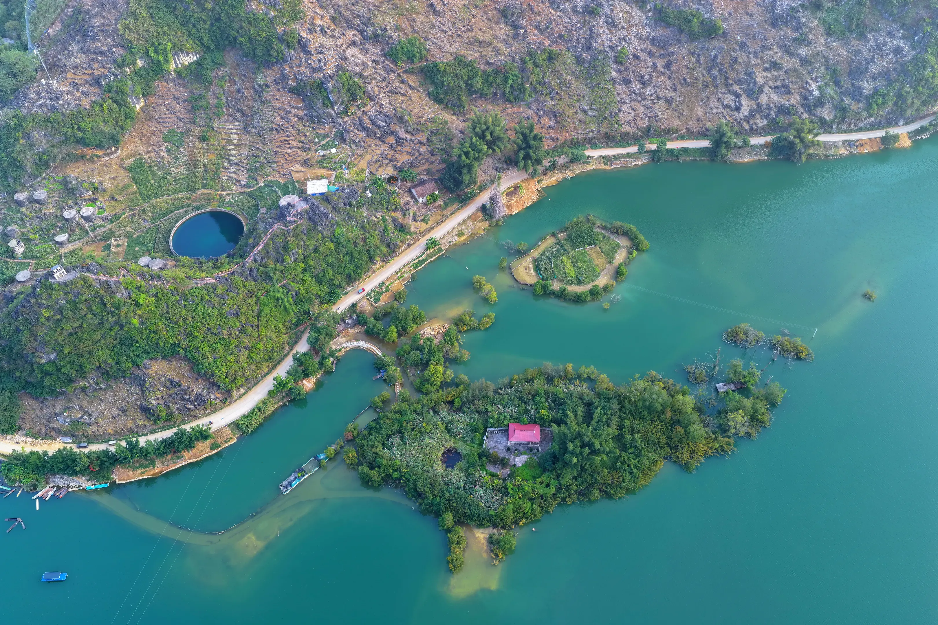 浩坤湖航拍视角景色 (4)