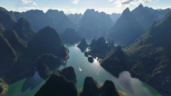 浩坤湖航拍视角景色 (37)