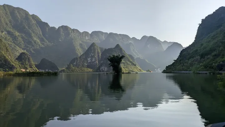 浩坤湖骑行栈道景色 (1)