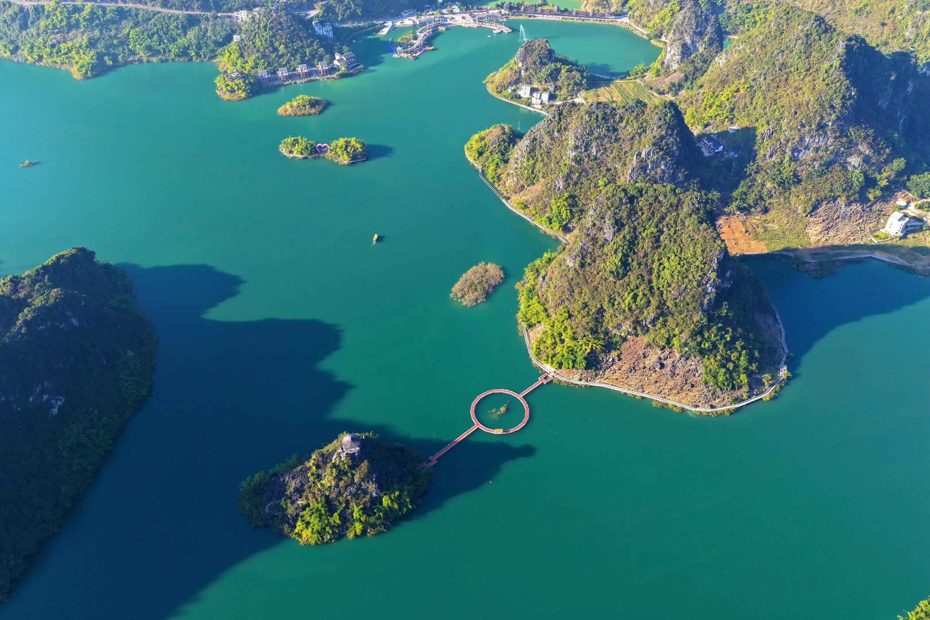 浩坤湖航拍视角景色 (5)